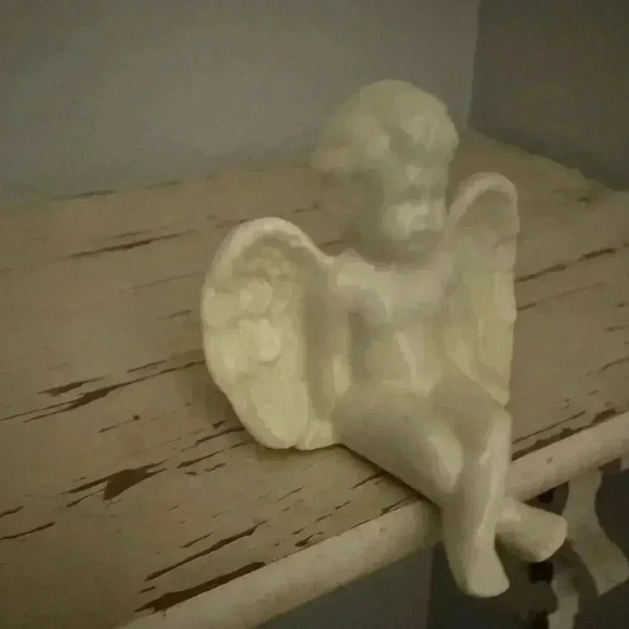 Baby Porcelain Figurine sitting for shelf ledge has a couple blemishes noted - Picture 6 of 8